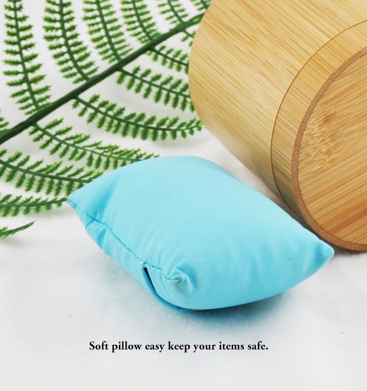 Ebur Personalized Men Storage Boxes Watches Round Pocket Wholesale Retail Custom Wrist Luxury Single Bamboo Wooden Watch Box