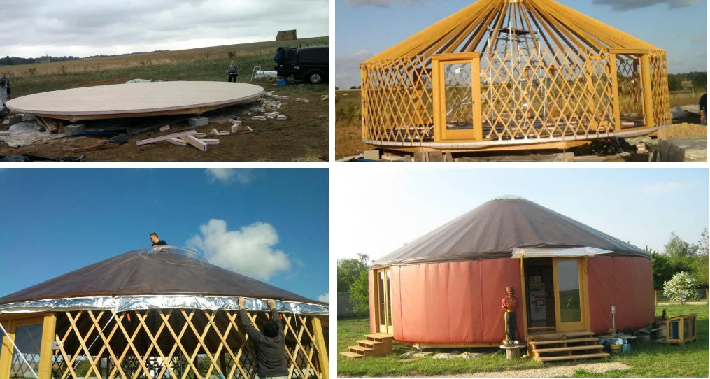 aluminium frame with bathroom 12m viking camping frame tent Modern luxury Mongolia yurt