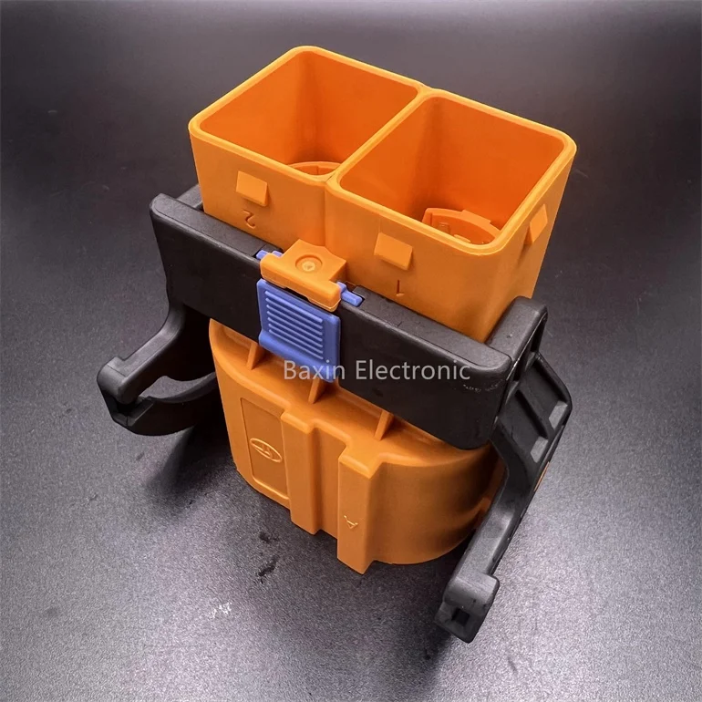 ST524000 Orange color High voltage high amps 8mm two core straight new energy vehicle plug