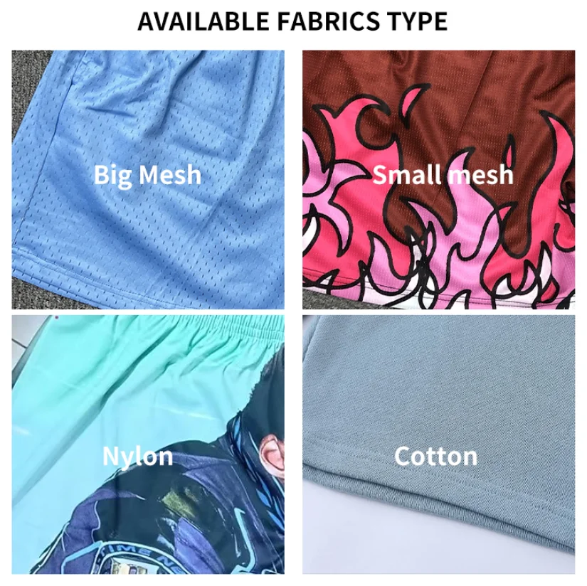 High Quality 5 Inch Inseam Puff Print Graphic Beach Swim Polyester Summer Boys Jogger Running Men Basketball Custom Mesh Shorts
