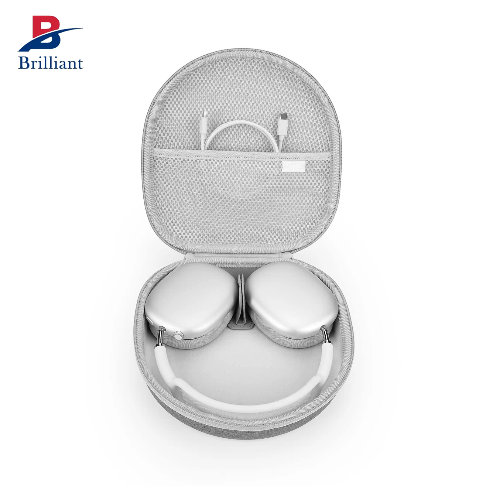 Brilliant Customized Hard Eva Headphone Carrying Case for Apple AirPods Max Shockproof Protective Carry Travel Cover Storage Bag