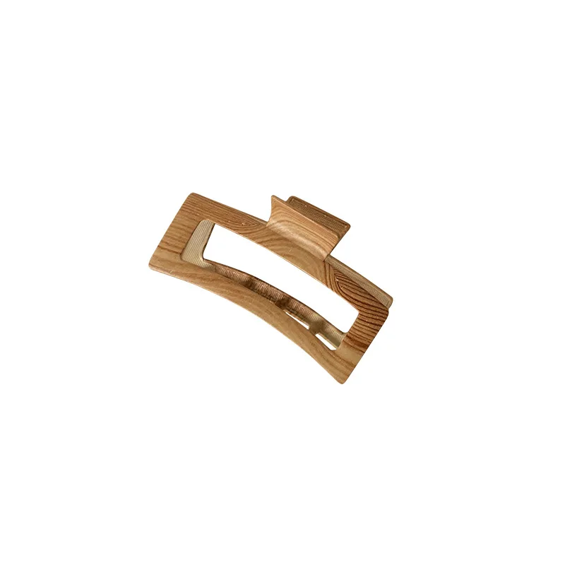 2023 Luxury Fashion Shark Clips Middle Wood Colors Metal Hair Claw Clips For Woman Girls Hair Accessories