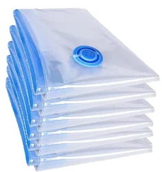 Vacuum Storage Bag For Clothes Pillows Bedding More Space Saver PA PET Compression With Travel Hand Pump Triple Seal Zipper