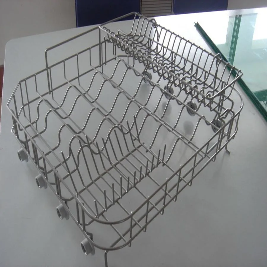 Stainless Steel Wire Dish Plate basket With Plastic Part for Dishwasher Machine