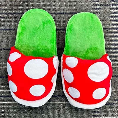 custom Halloween spoof cannibalism plush toys winter plush slippers funny flower role playing shoes cute plant slippers plush