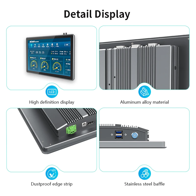Industrial dust proof panel pc touch display industrial hmi touch screen lcd touch screen industrial monitor