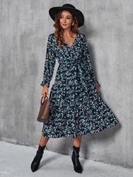 2022 High quality Wholesale Customization Holiday Elegant Casual Party Floral Dresses For Women 2022