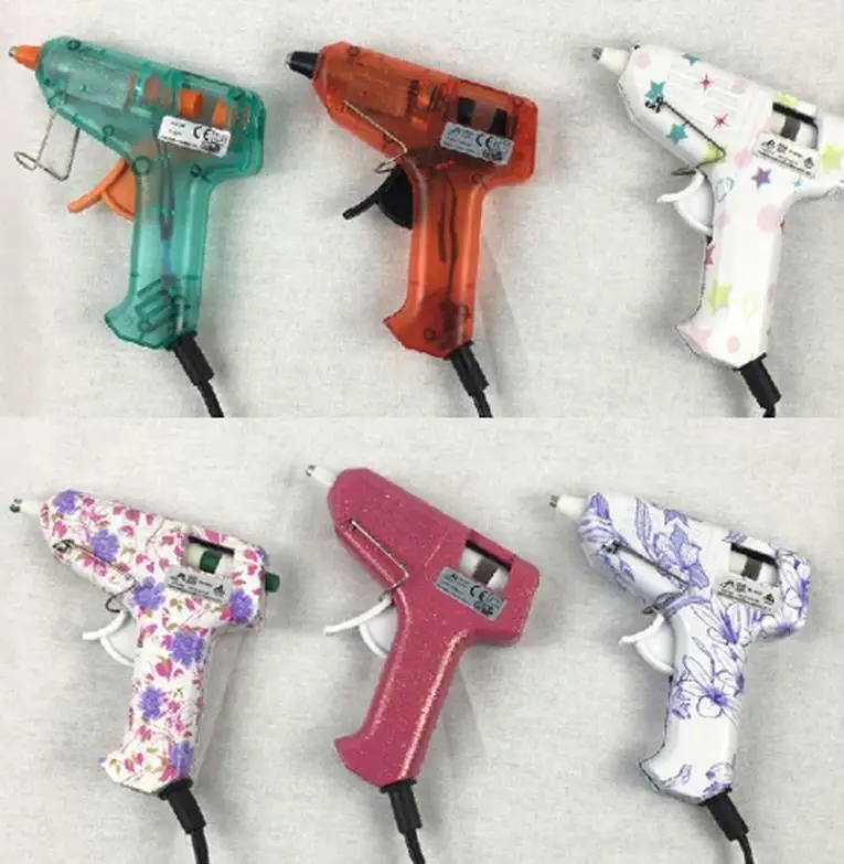 Factory Direct Selling  Wholesale Free Sample High Quality Mini 10W Hot Melt Glue Gun With Sticks