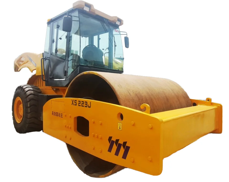 Model XS223J Single Drum Road Roller 11.12km/h Driving Speed Two-Wheel Weichai Engine with Pump and Motor Core Components