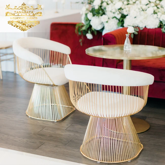 Modern Stainless Steel Upholstered Dining Chairs With Arms