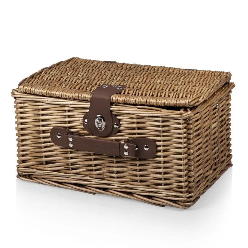 Wholesale Custom New Design Handmade Natural Wicker Picnic Baskets for  4 person