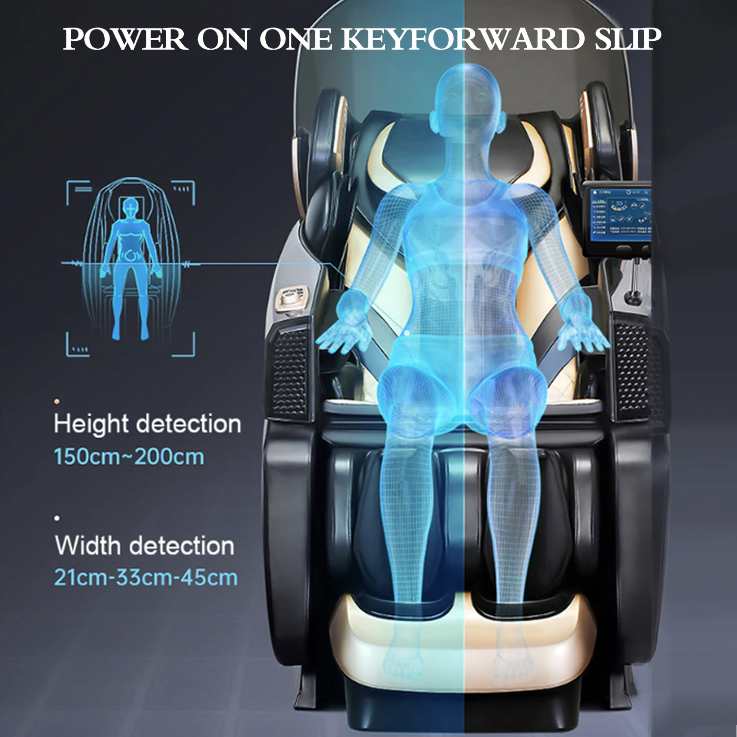 Luxury SL Track 4d Ai Voice Body Detection Full Body Airbags Zero Gravity Other Massage Products, Electric 3d Massage Chair