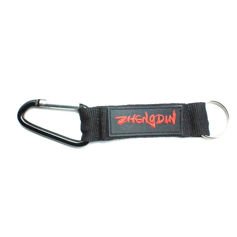 Wholesale Bulk Adjustable White Hand Lanyard Connector Tactical Keychain Wrist Strap with Aluminum Alloy Carabiner