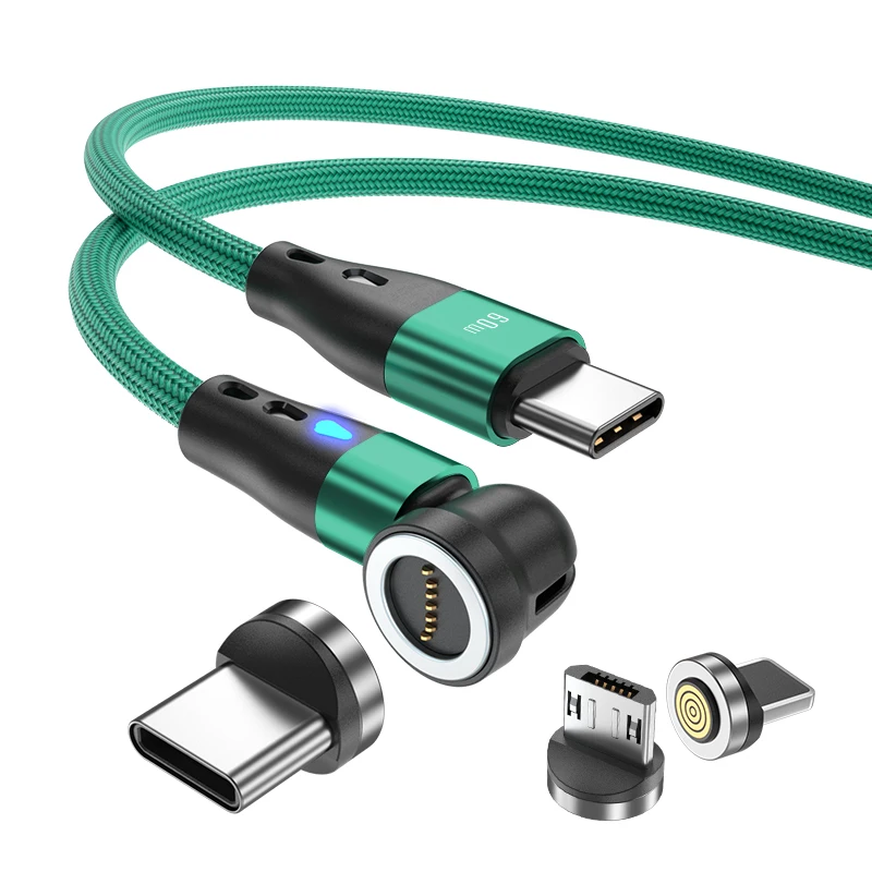Magnetic Charging USB Date Cables 6in1 3in1 with Adapter type c micro connectors Fast charging bending usb cables PD60W fast