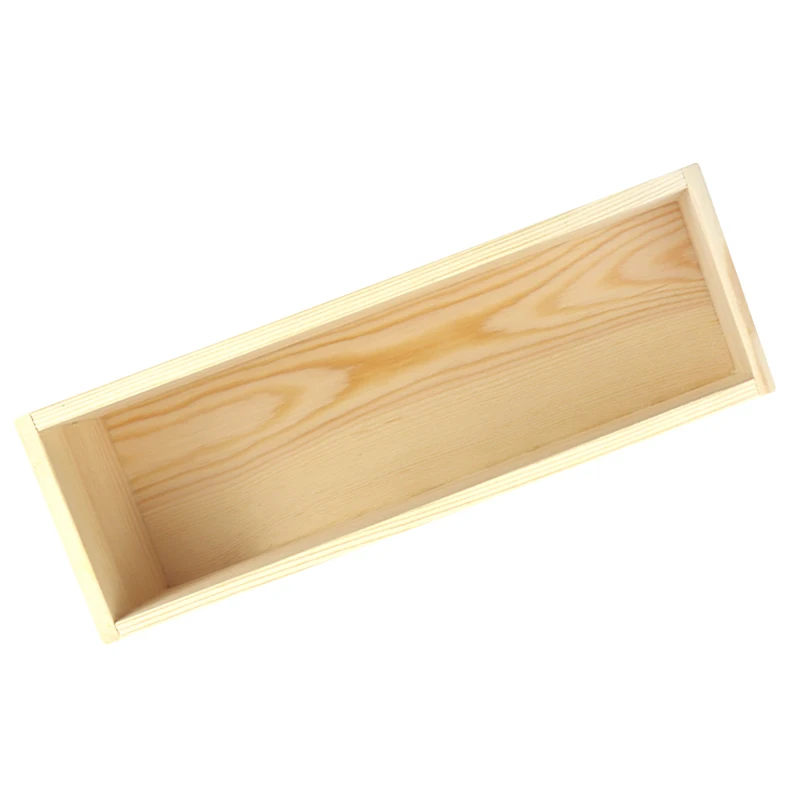 Thickened loaf rectangle silicone molds for soap making DIY silicon moulds kit with wooden box and mold wooden box with mold