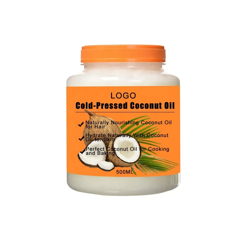 private label Natural Organic virgin cold pressed unrefined bulk organic coconut oil pure