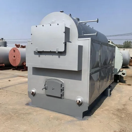 Price DZH 1 2 3 4 5 6 ton Waste Wood Firewood Log Timber Fired Industrial Horizontal Hand manual feeding Steam Boiler for sale