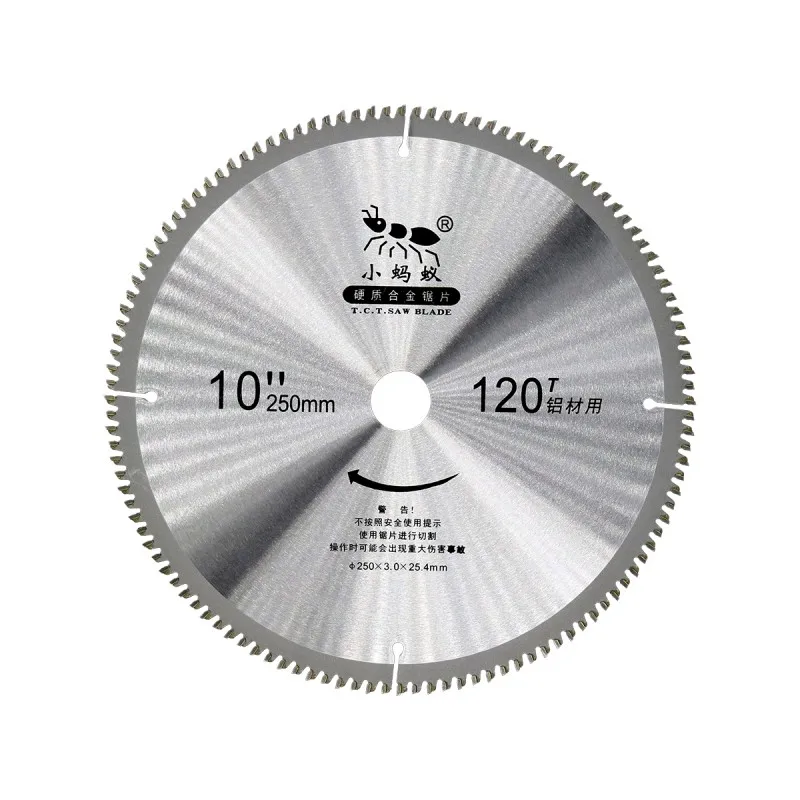10inch  250mm TCT SAW BLADE FOR aluminum TCT CIRCULAR CUTTING SAW BLADE