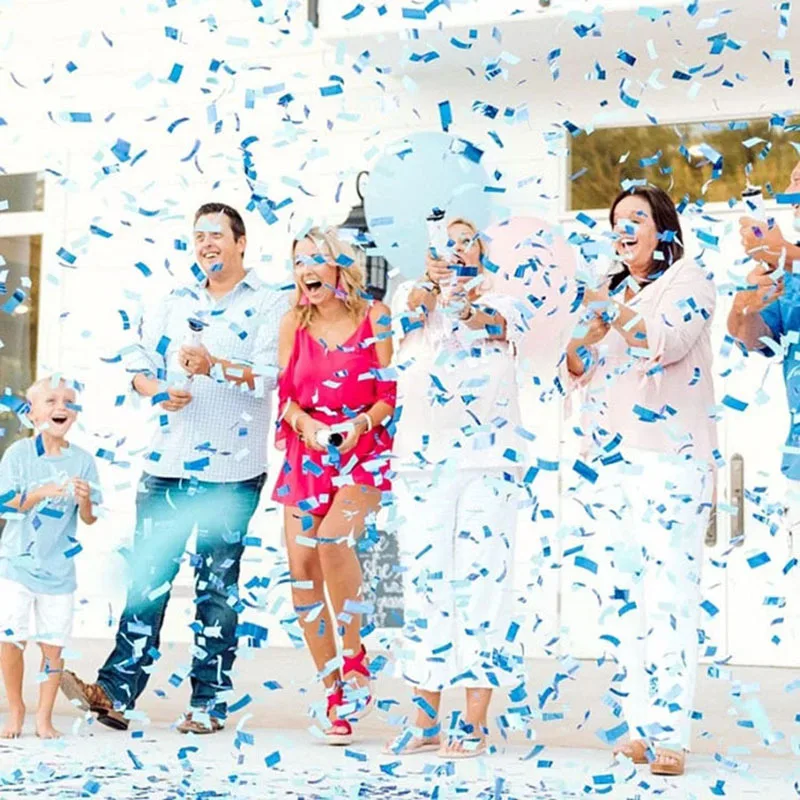 Blue Heart Shaped Paper Confetti Valentines Wedding Birthday Party Favors Love Theme Table Scatter Decorations