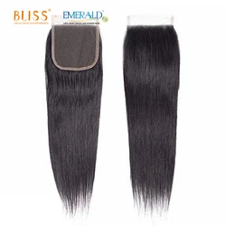 Bliss Emerald Virgin Remy Brazilian 4x4 Lace Closure Straight Cuticle Aligned Cheap Price Closure Best Hair with Baby Hair