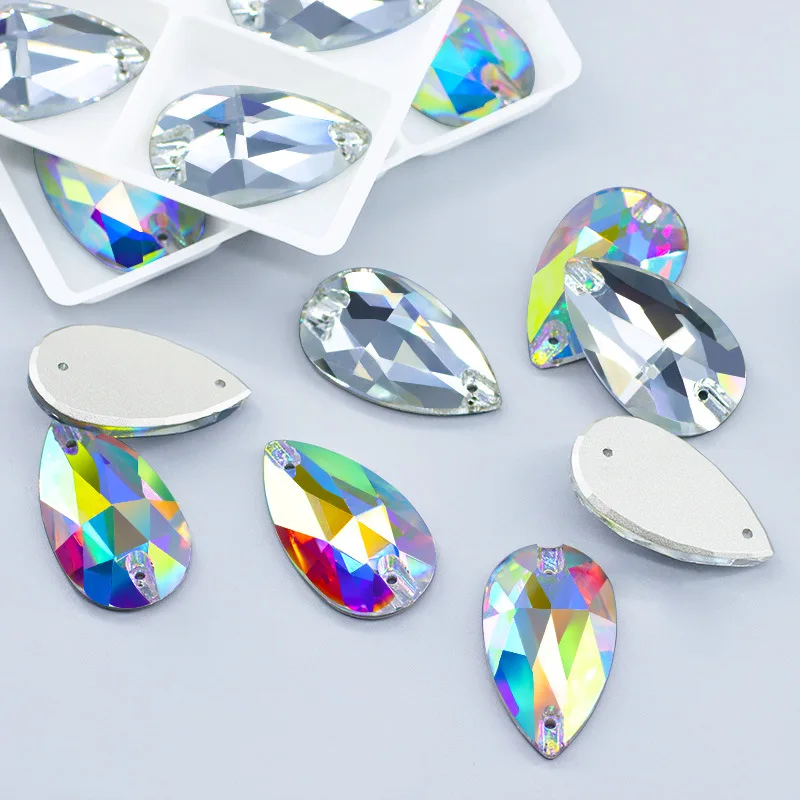 K9 Crystal Glass material Sew On Rhinestone Clothes Garments Shoes DIY Jewelry Making Accessories Sew On Rhinestone