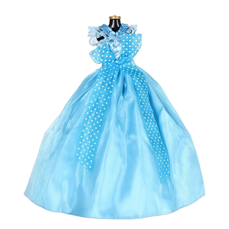 2019 New Fashion Princess Party Dress Clothes Party Clothes Wears Gown Dress Outfit For Barbie Dolls Blue