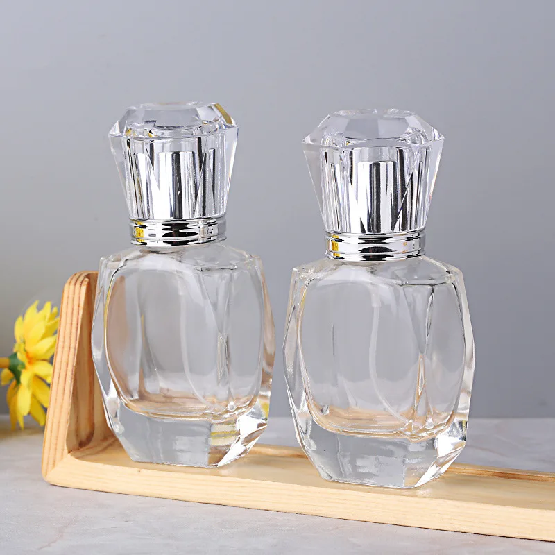 30ml Mist Perfume Bottles Empty Spray Glass Bottle with Acrylic Cover Portable Fragrance Diffuser  Refillable Bottle