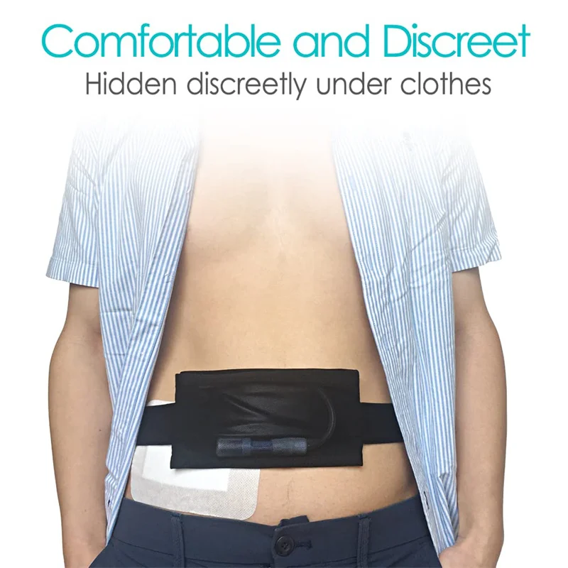 Breathable Peritoneal Dialysis Belt with Mesh Pocket PD Catheter Holder Accessories Secure Transfer Set Peg