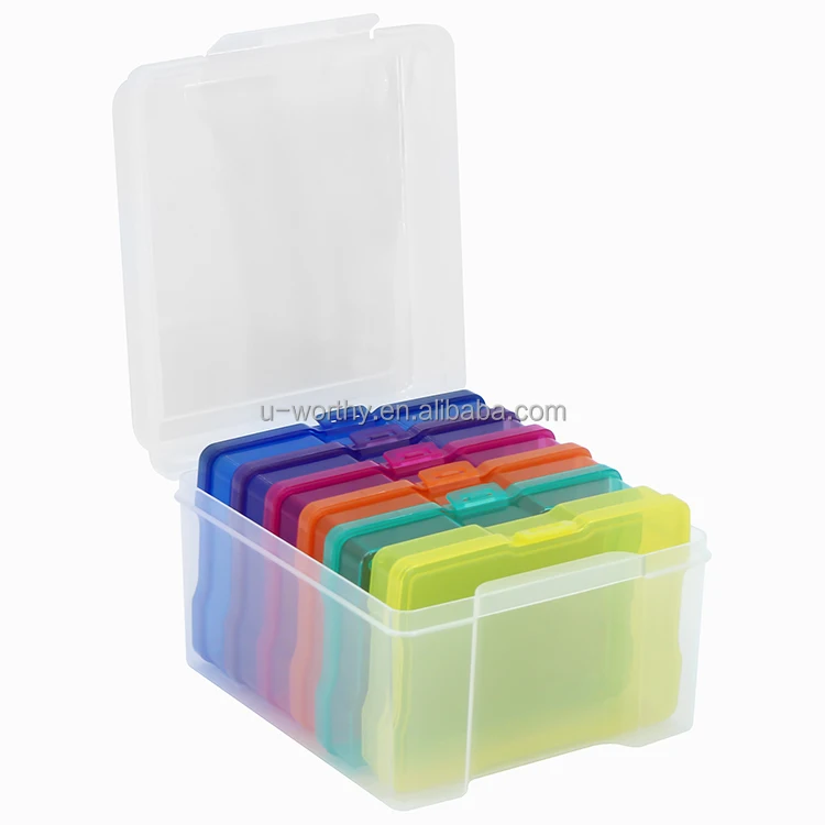 4x6 Inch Sorting Transparent Plastic Sundries Storage Box Photo Storage Plastic Box 6 Piece Set