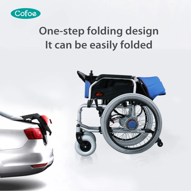 Lightweight Folding Electric High Back Disabled Scooter Flexible Power Wheelchair