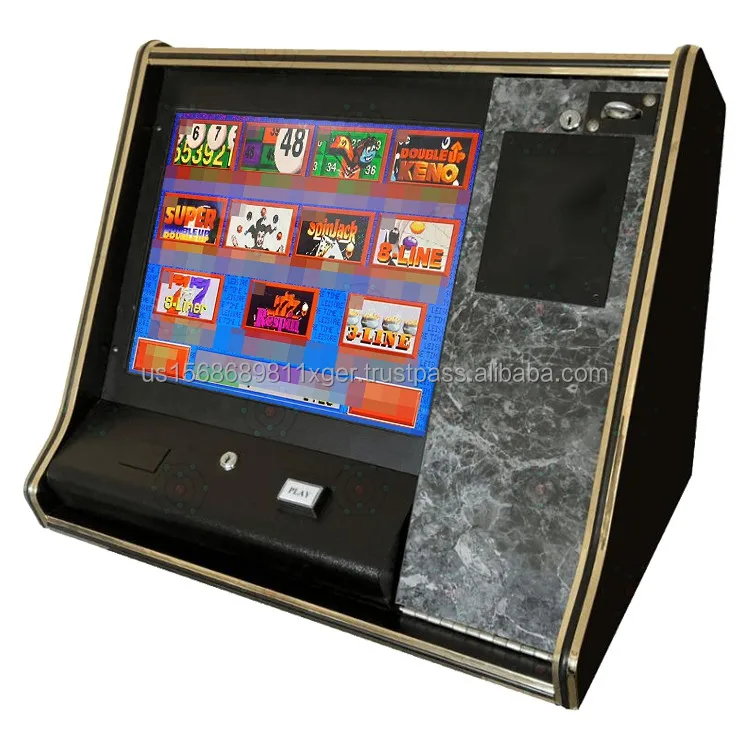 Mini Coin Operated Bar Top Wooden Cabinet 19/22inch Touch Screen Pog Game Machine