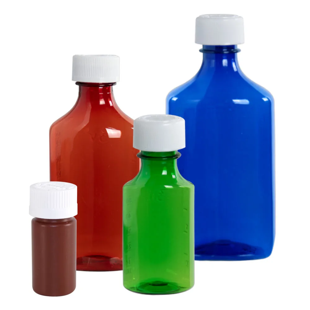 1/2/3/4/6/8/12/16 oz oval ovale square seal medecine PP plastic bottle with lid