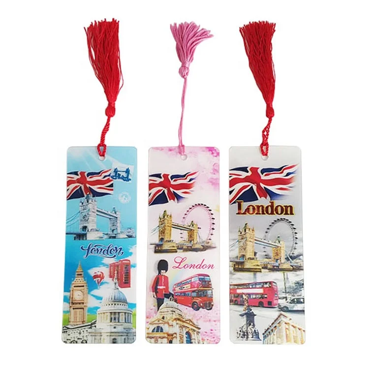 Custom 3d lenticular bookmark personalized 3d lenticular bookmarks bookmark With Tassel