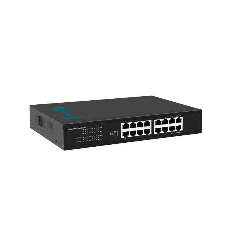 Unmanaged Ethernet Switch 16 x 10 100 1000Base T Port Desktop Type rack mount network switch