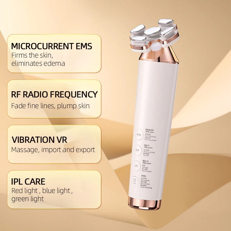 home hand-held portable ems RF rejuvenation 3 in1 beauty equipment usb rechargeable multifunctional beauty device