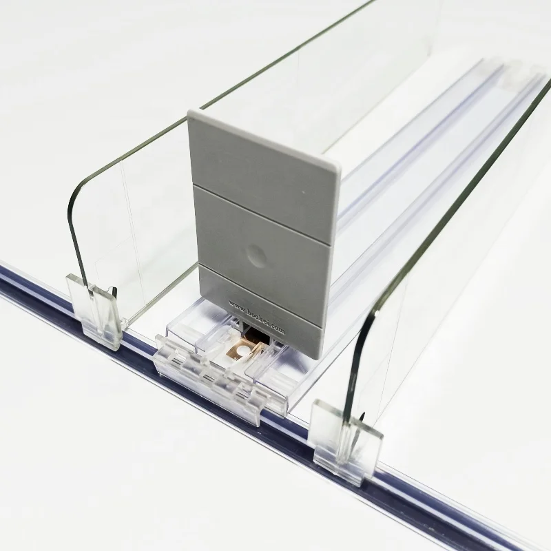 Производство супермаркетов подпружиненная полка-толкатель пластиковый разделитель полки и толкатель демонстрационный