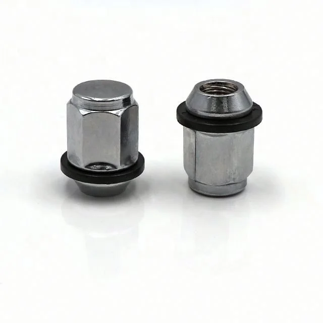 2 Piece Style M12x1.5 8 Close End Capped Duplex 2' Bulge Chrome Grade 6 1 2'bulge Lug Nuts Hex Flat Washer Wheel Nut Locks