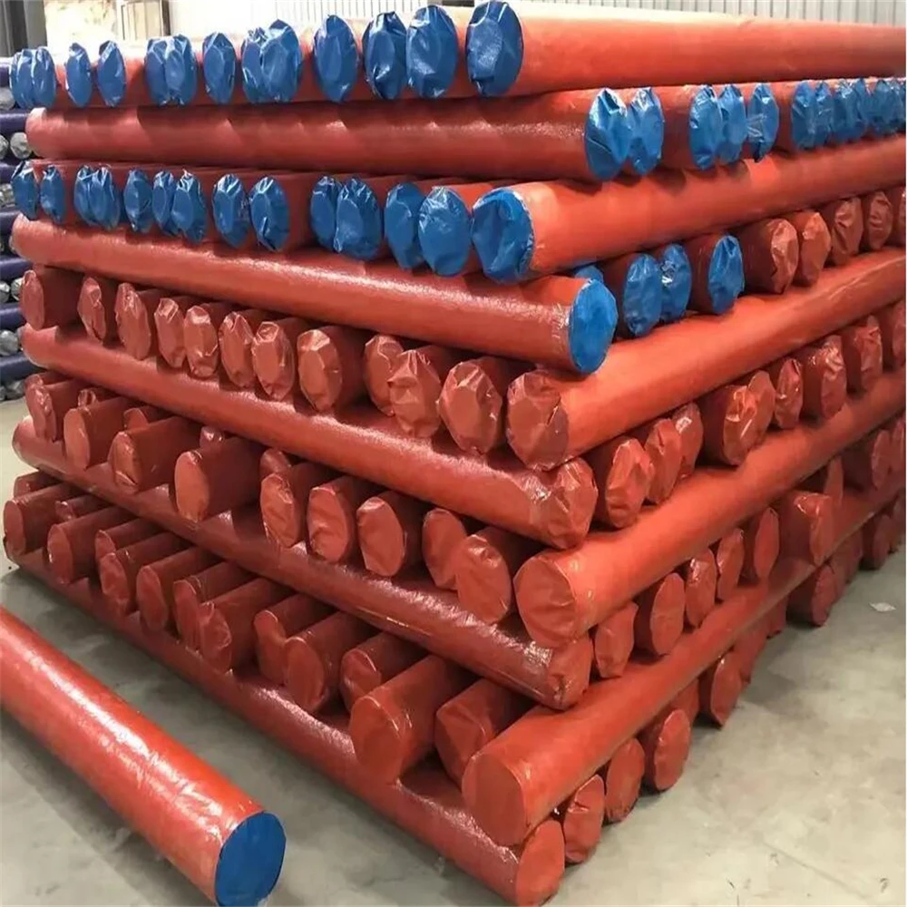 Heavy Tarpaulin Perforation Waterproof And Rainproof Blue Sliver Orange Rolls To Jakarta Indonesia