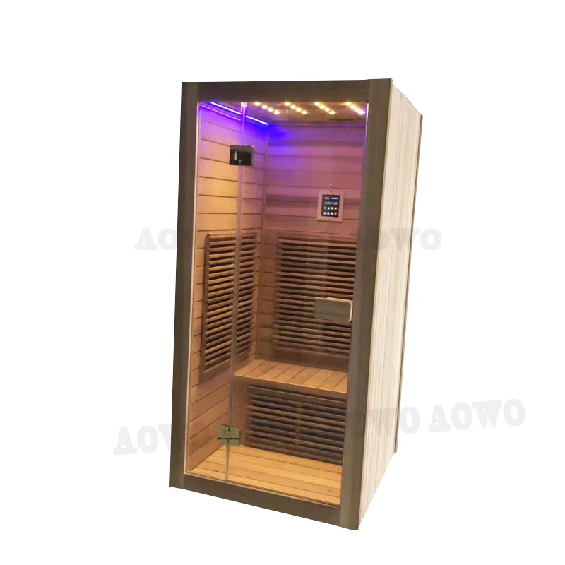 Solid Wood Steam Sauna Infrared Hemlock Wooden Frame Traditional Sauna Stone Indoor and Outdoor Commercial Sauna