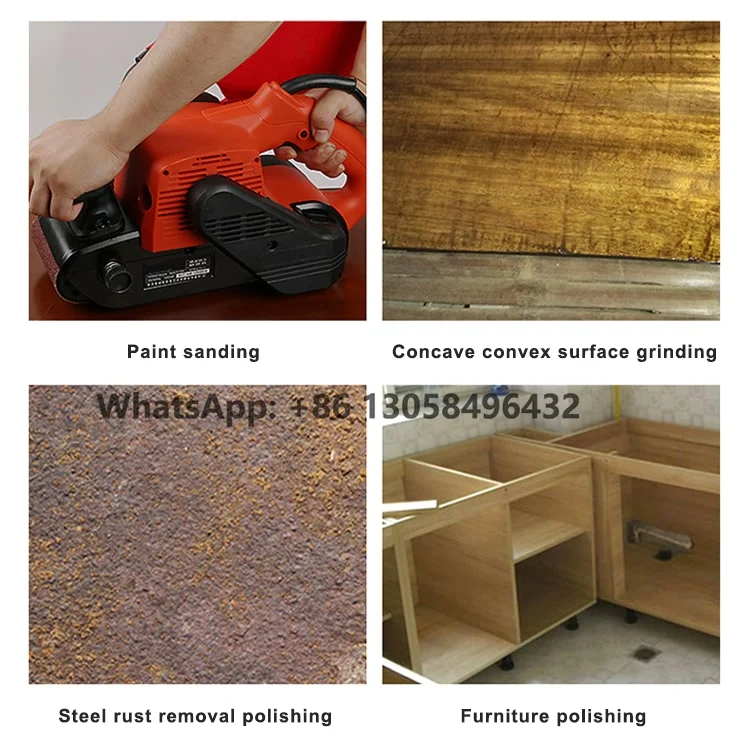 Industrial 4 Inch Woodworking Polishing Belt Sanding Machine 1600W Variable Speed Corded Electric Wood Planer Mini Belt Sander