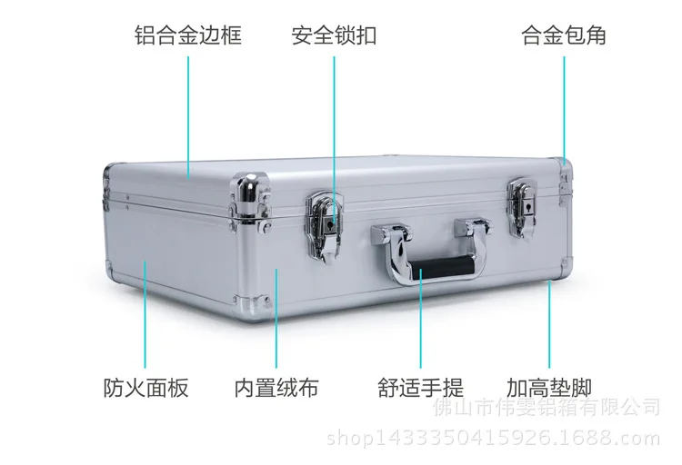 
China manufacturer size color customization hard Aluminum tool case briefcase 