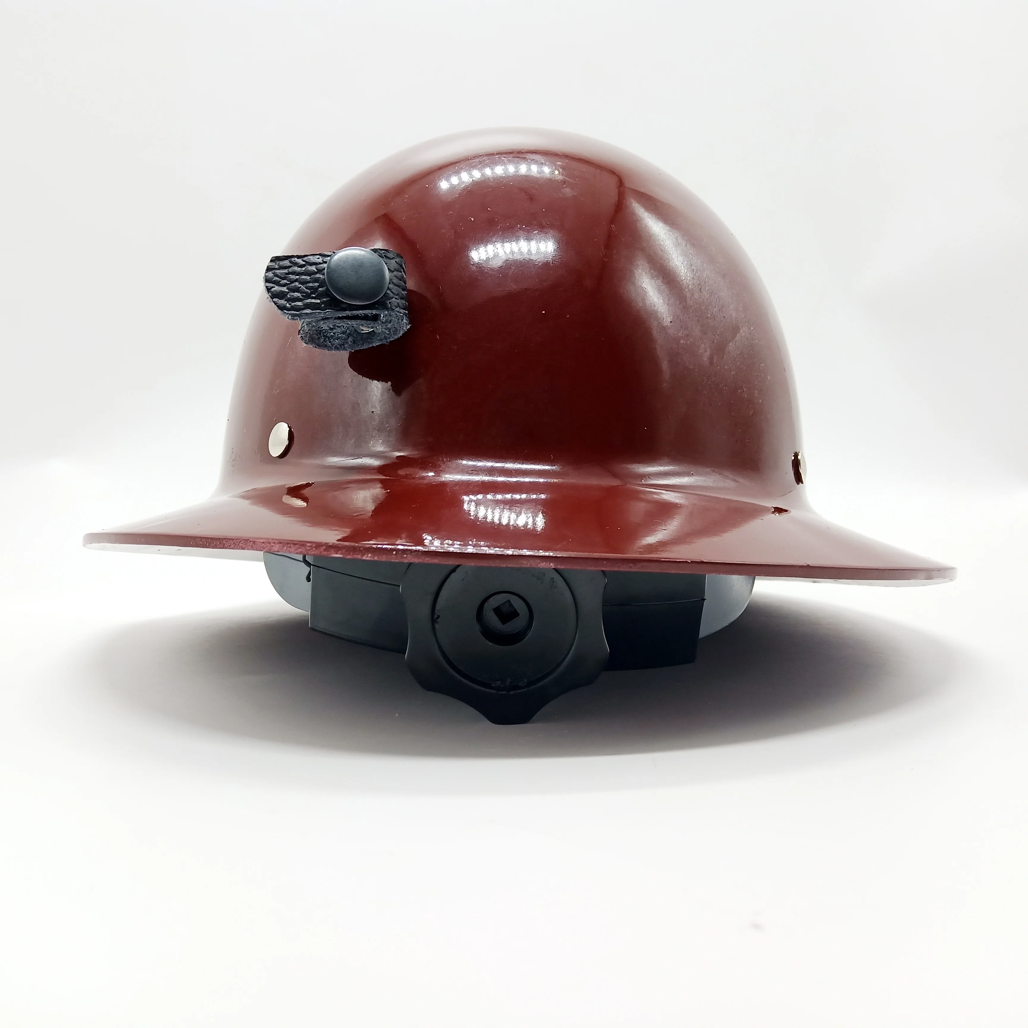 Fiberglass Plastic Electric Safety Helmet Full Brim Hard Hat Ratchet Fas-Trac Bump Cap Construction Industrial American Brown