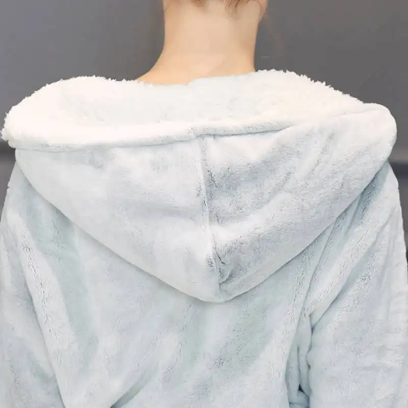 
Wholesale Snap Front Robe The Comfort Choice Ladies Thick Long Dressing Gown Fleece Lined Robe 