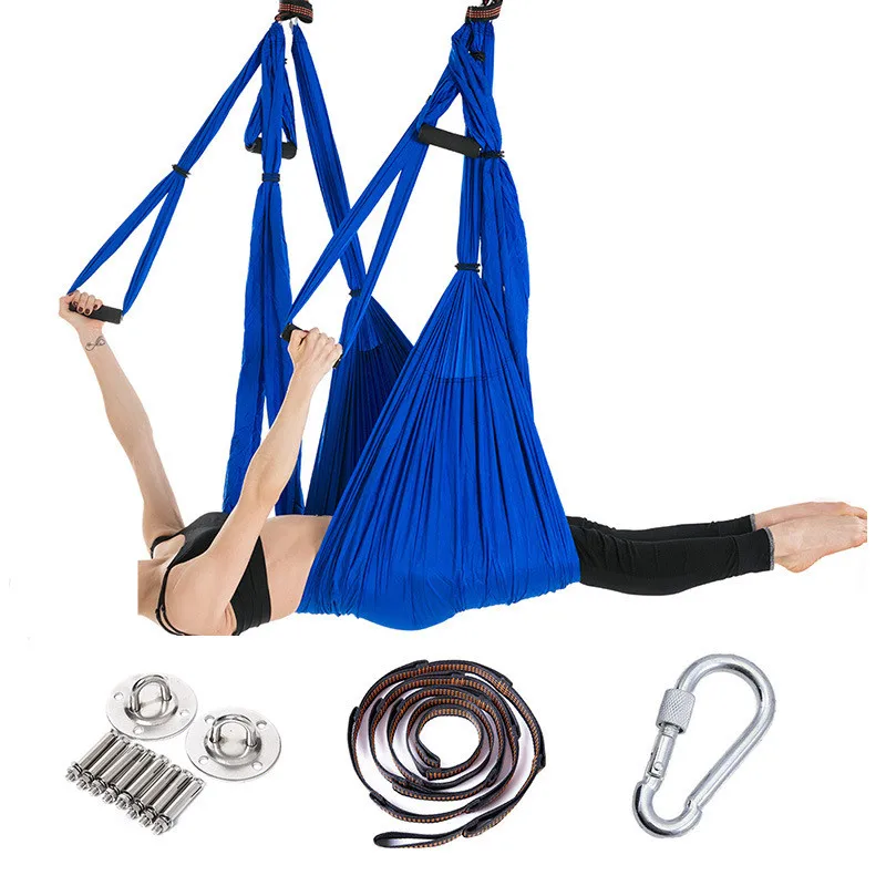 Aerial Yoga Hammock Purple Blue Fitness Antigravity Premium Yoga Hammock