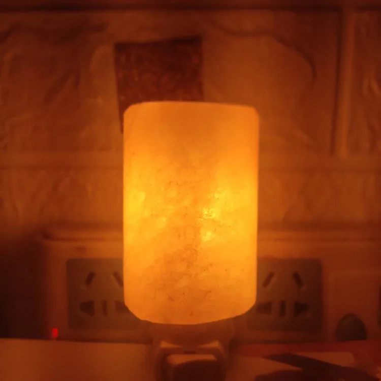 Small Wall crystal Salt lamp bedside lamp light natural warm home decorative ornaments