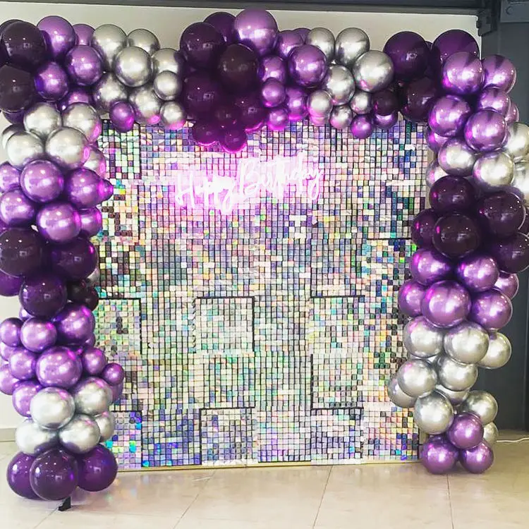 1*2m Square Meter Rain Silk Foil Curtain Sequin Wall Backdrop for Party Decoration Birthday Wedding