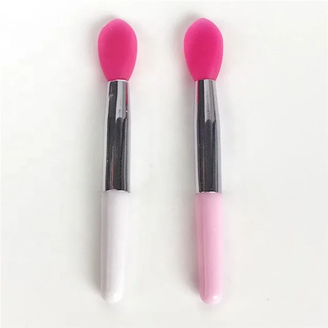  Most popular pink silicone applicator plastic spoon brush tip lip gloss