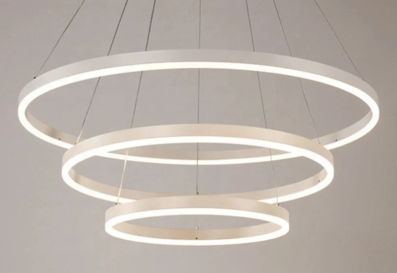 White Nordic LED 3 Color  Contemporary Hanging Ceiling Lamp For Kitchen Island Dining Table Top Chandelier KidRoom Decor
