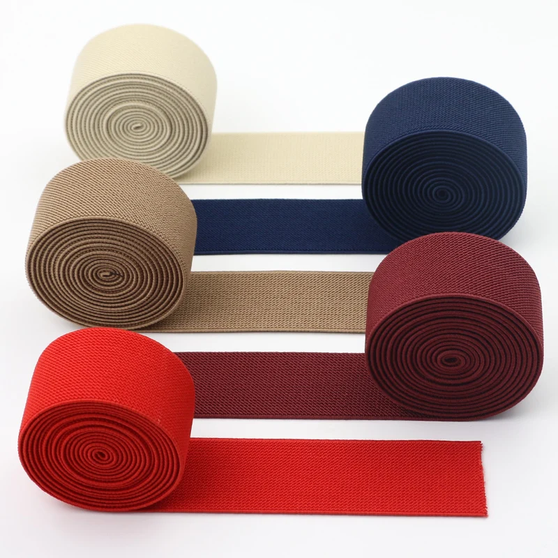 Color Knitted Braided Elastic Band TCZM01 05 Factory Wholesale White Black Bags Shoes Spandex Technics Time Lead Support Feature