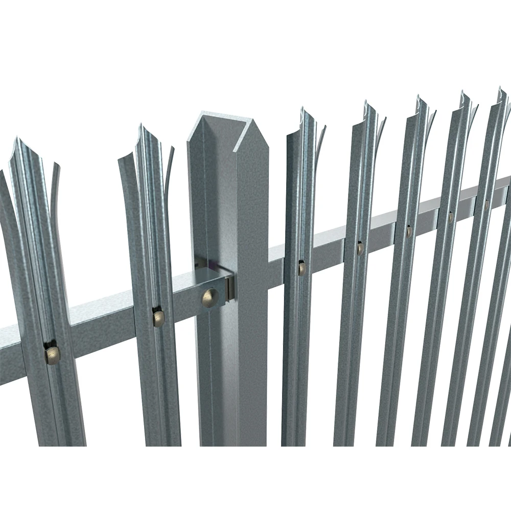W Section Palisade Fence Pales Iron Metal Palisade Fence Decorative Galvanized Steel Palisade Picket Fencing